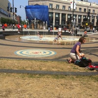 Photo taken at Columbia Heights Civic Plaza by Daniel C. on 7/8/2012