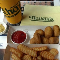 Photo taken at Nathan&amp;#39;s Famous by Dawn O. on 3/17/2012
