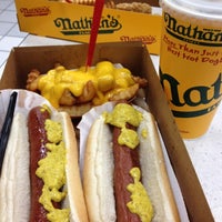 Photo taken at Nathan&#39;s Famous by Jose D. on 3/9/2012