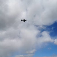 Photo taken at Space Shuttle Enterprise Flyover by Luc J. on 4/27/2012