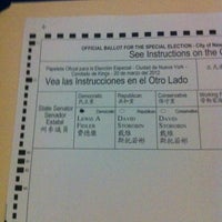 Photo taken at Voting Booth by Möish S. on 3/20/2012