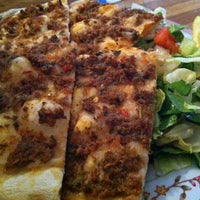 Photo taken at Lahmacun Pizzeria &amp; Mediterranean Grill by Ivy on 7/31/2012