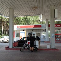 Photo taken at Лукойл АЗС №432 by Oleg N. on 7/27/2012