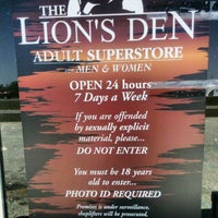 Photo taken at Lions Den Adult Store by Sheila M. on 4/24/2012