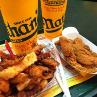 Photo taken at Nathan&amp;#39;s Famous by Salvatore A. on 4/15/2012