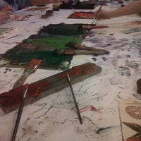 Photo taken at L&amp;#39;HUB textile work shop by marta g. on 5/3/2012