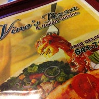 Photo taken at Vino&amp;#39;s Pizza Grill by Jeff O. on 8/28/2012