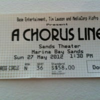 Photo taken at A Chorus Line @ Sands Theatre by Elwing A. on 5/27/2012