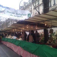 Photo taken at Marché Biologique des Batignolles by david S. on 2/18/2012