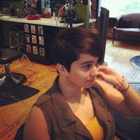 Photo taken at Milios Hair Studio by Katie L. on 8/15/2012