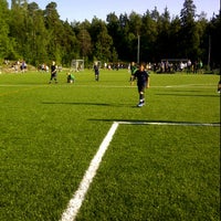 Photo taken at Lehtikuusentien jalkapallokenttä by Silvia M. on 7/10/2012