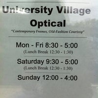 Photo taken at University Village Optical by Sandra F. on 4/26/2012