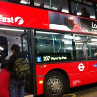 Photo taken at Shepherd&amp;#39;s Bush Bus Station by Madeline A. on 5/13/2012