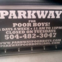 Photo taken at Parkway Bakery &amp;amp; Tavern by Reign S. on 2/29/2012