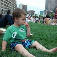 Photo taken at Fountain In Rose Kennedy Greenway by Adam F. on 7/6/2012