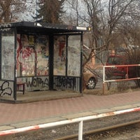 Photo taken at Trojská (tram, bus) by Mascha D. on 2/24/2012