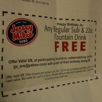 Photo taken at Jersey Mike&amp;#39;s Subs by Jo O. on 3/8/2012