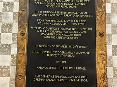 Four Seasons Hotel Gresham Palace Budapest