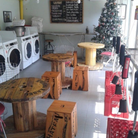 Foam Coffee and Coin Laundry