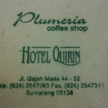 Plumeria Coffee Shop, Quirin Hotel Semarang
