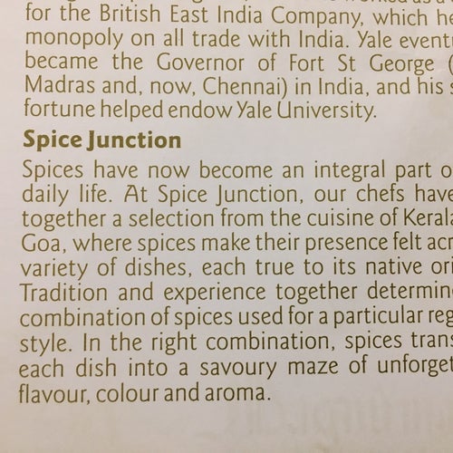 Spice Junction 126 Race Course Rd. Singapore