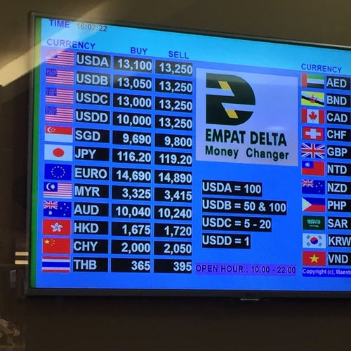 Empat Delta Money Changer Grand Indonesia East Mall Lt 3 Jakarta