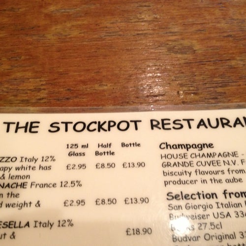 Stockpot 273 King's Rd. London