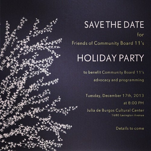 Manhattan Community Board 11 Main Office 1664 Park Ave New York