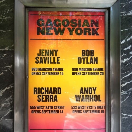 Gagosian Gallery 980 Madison Ave New York