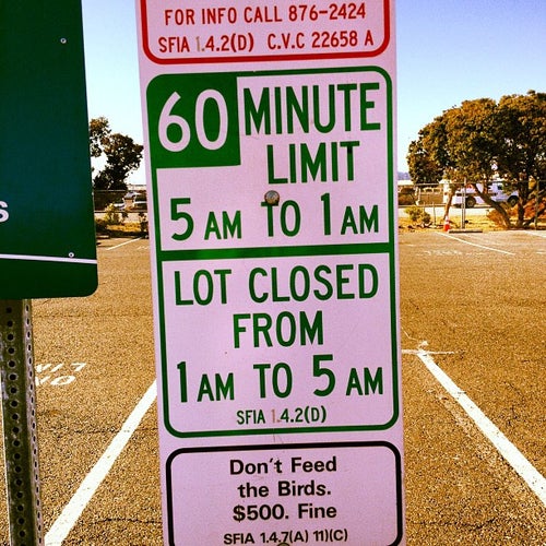 SFO Cell Phone Waiting Lot 806 S Airport Blvd San Francisco