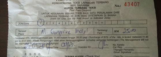 Miri Airport Myy 188 Tips