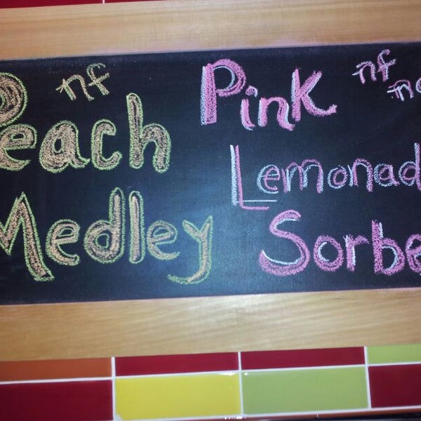 Come out today and try our new flavors PEACH MEDLEY and PINK LEMONADE SORBET!!!