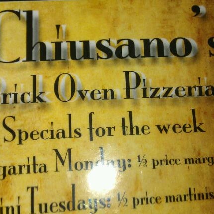 Photo taken at Chiusano&#39;s Brick Oven Pizzeria by Scott J. on 3/26/2012