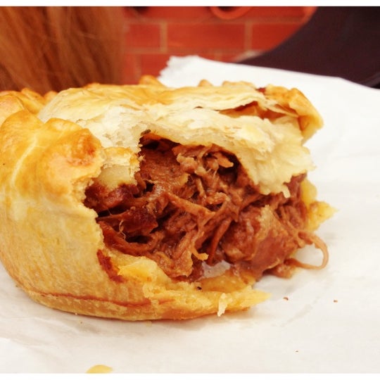 Holy flip! The beef and stout pie from the pop-up cafe around the back is AWESOME. .. And it probably cures cancer.