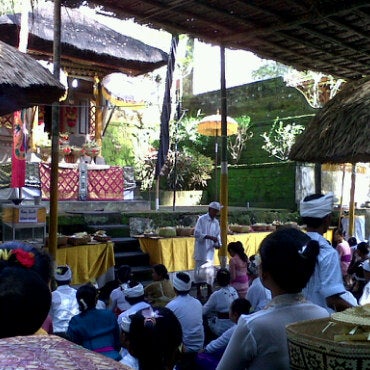 Photo taken at Pura Samuan Tiga by Dewa B. on 4/24/2011