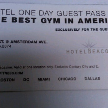 All guests are able to purchase a day pass to the Equinox Gym located on 76th St and Amsterdam!