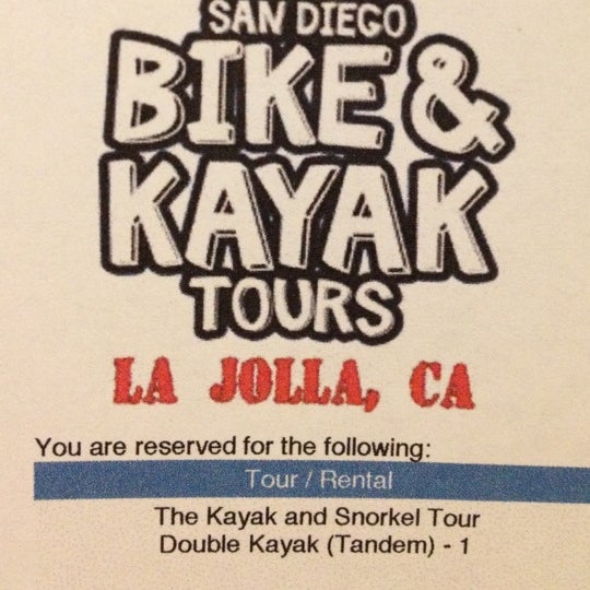 Photo taken at San Diego Bike &amp; Kayak Tours by Leslie B. on 7/30/2012