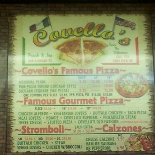 Covello's Pizza Downtown Trenton 308 S Broad St