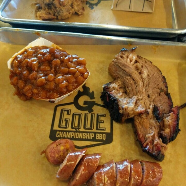 Photo taken at GQue BBQ - Westminster by Andrew G. on 2/6/2016