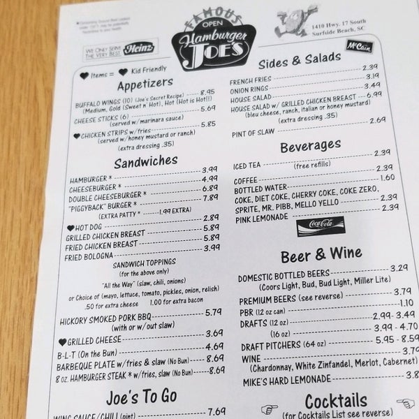 Photos at Hamburger Joe's of Surfside Beach Burger Joint