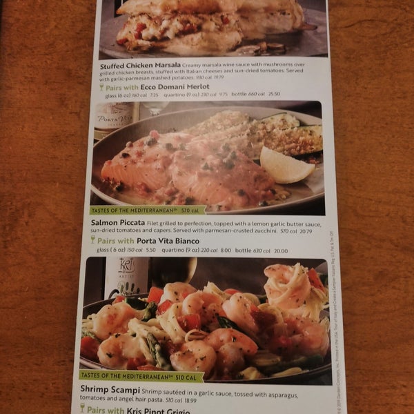 Olive Garden Menu 2 For 25