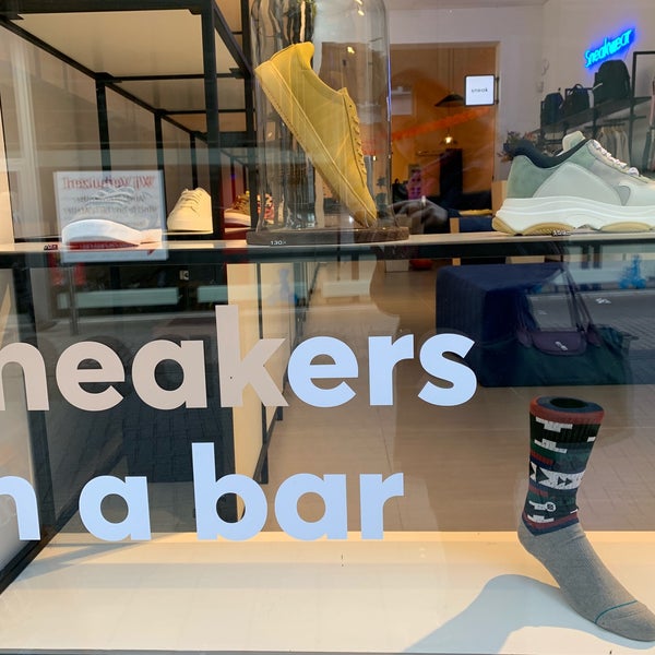 Great concept store: sneakers and drinks. Mostly lesser-known brands like Woden, Volcom, Stance, Fiamme, Clae, Wood Wood. Focus is on lifestyle, not running. You won’t find standard Nike’s here.