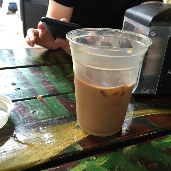 The Iced Cafe con Leche (with coffee ice cubes) is amazing.