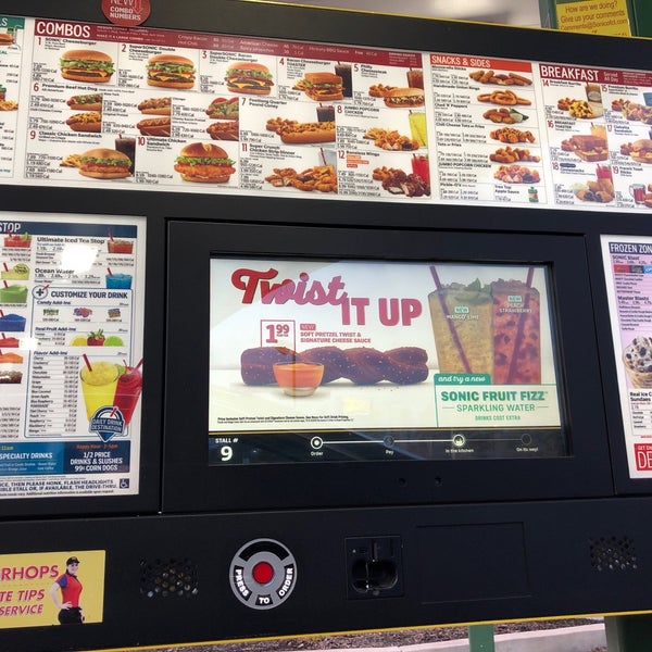 Sonic Menu board, The Sonic location in St. Paul, MN opened…