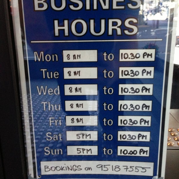 Operating hours