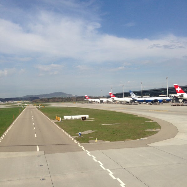 Photo taken at Zurich Airport (ZRH) by Kim E. on 4/16/2013