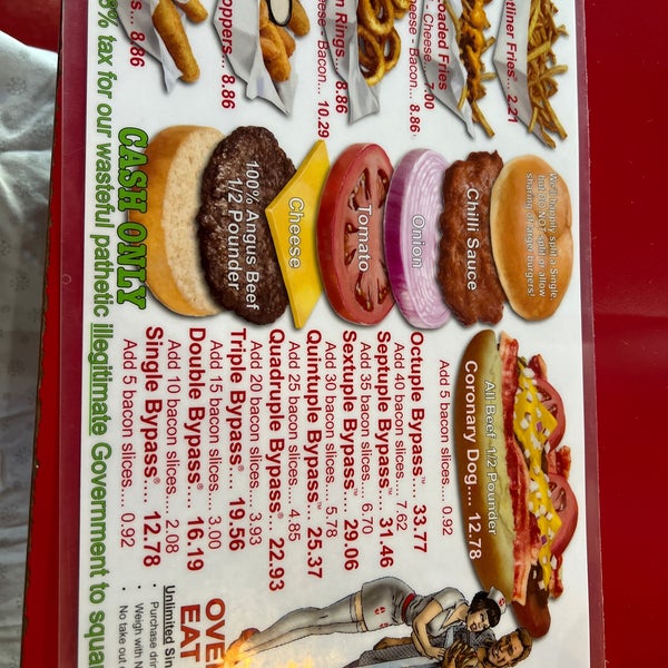 Heart Attack Grill Menu Items
