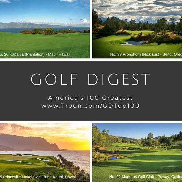 Golf Digest named Pronghorn its "America's 100 Greatest" courses list for 2015-2016. For more information, visit www.Troon.com/GDTop100.