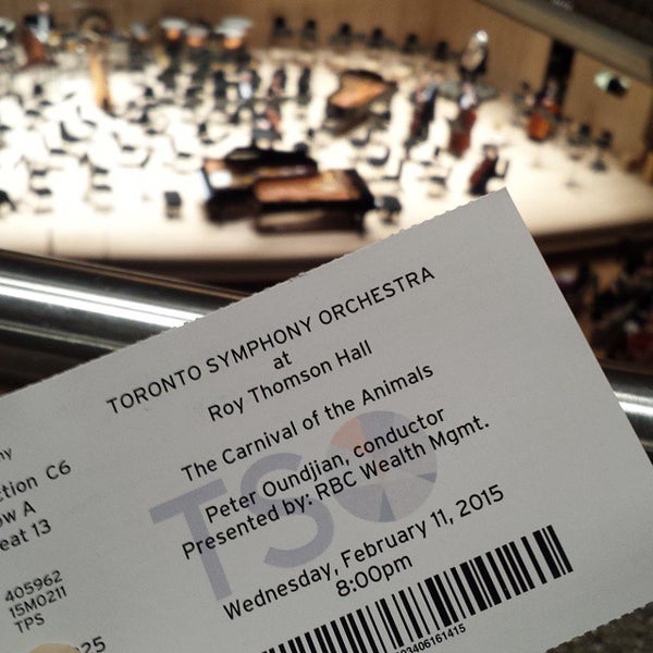 2/12/2015 tarihinde Dayes W.ziyaretçi tarafından Toronto Symphony Orchestra'de çekilen fotoğraf