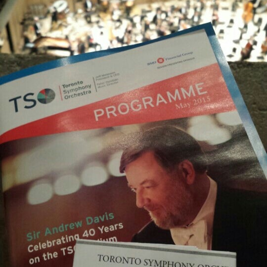 Photo taken at Toronto Symphony Orchestra by Dayes W. on 5/27/2015